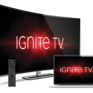 Rogers Ignite TV - Images of TV screen and laptop on white background