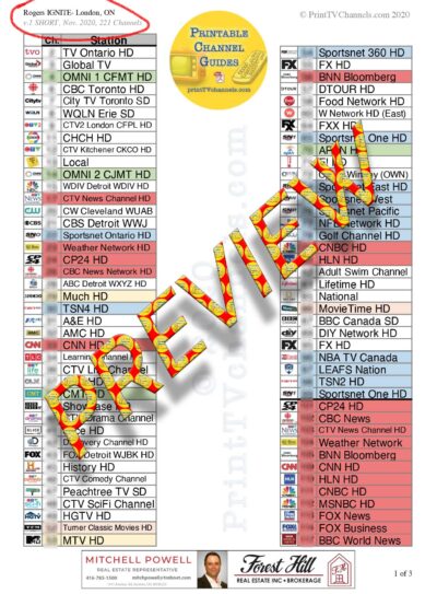 Preview Image of Rogers IGNITE TV Channel Guide-London-SHORT Version