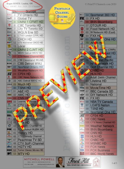 Preview Image of Rogers IGNITE TV Channel Guide-London-SHORT Version