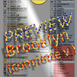 PREVIEW image of Verizon FIOS TV Channel Lineup Guide for Brooklyn, NY. This is a preview image of the PDF file that is available for download and printing at home. Search-friendly too!