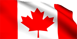 Waving Canada flag