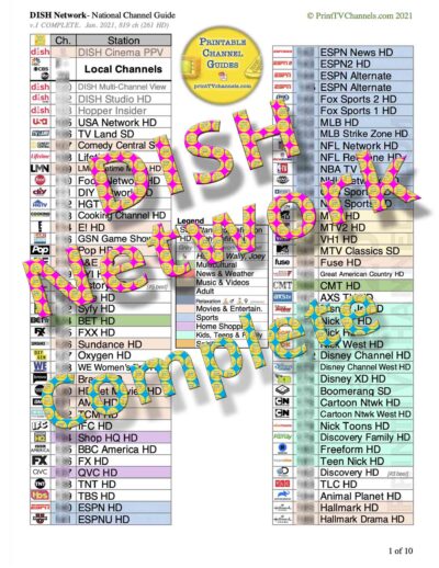 DISH TV Channel Guide | NATIONWIDE | Edited Version