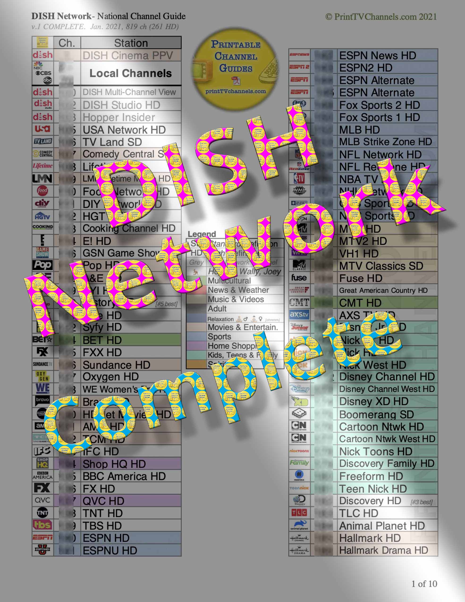 DISH Network Channel Guide | USA | Complete Version