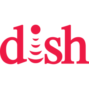 DishLogo 400px SQUARE: The word "dish" is in bold red font with the letter "i" made of what appears to be sound waves pointing down
