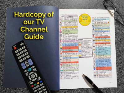 Photo: Printed Hardcopy of our TV Channel Channel Guide @ printTVchannels.com