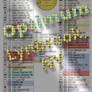 Preview Image: A print- and search-friendly, colour-coded PDF file of Optimum cable TV channels. An 8-page guide with 642 channels, of which, 220 are HD. This channel table can be printed from home or by us. For customers in or near Lynbrook, Long Island, New York.