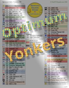 Optimum TV Channel Guides | Printable PDFs | TV CHANNEL LINEUPS