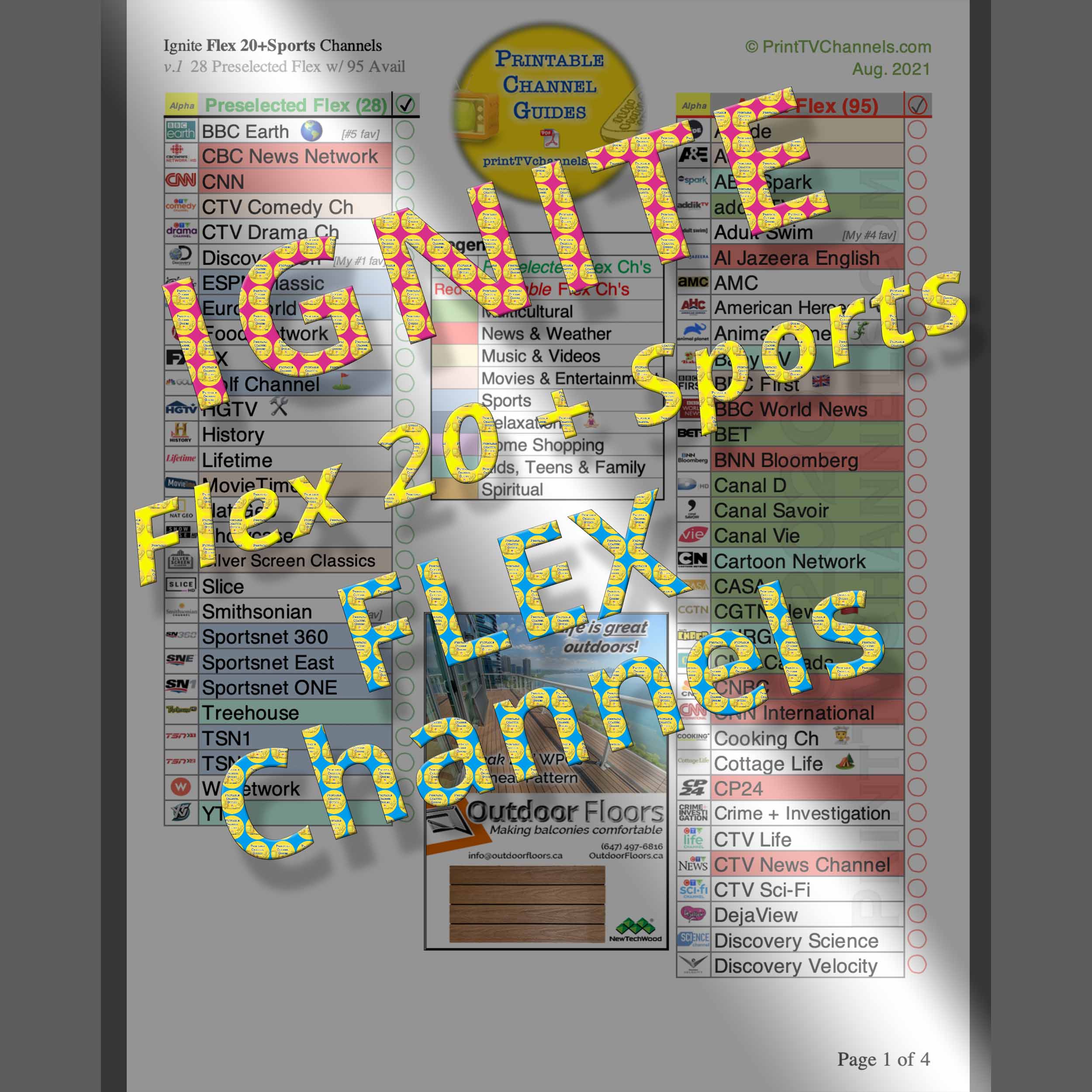 Ignite Flex Channel Table | Flex 20 + Sports Bundle