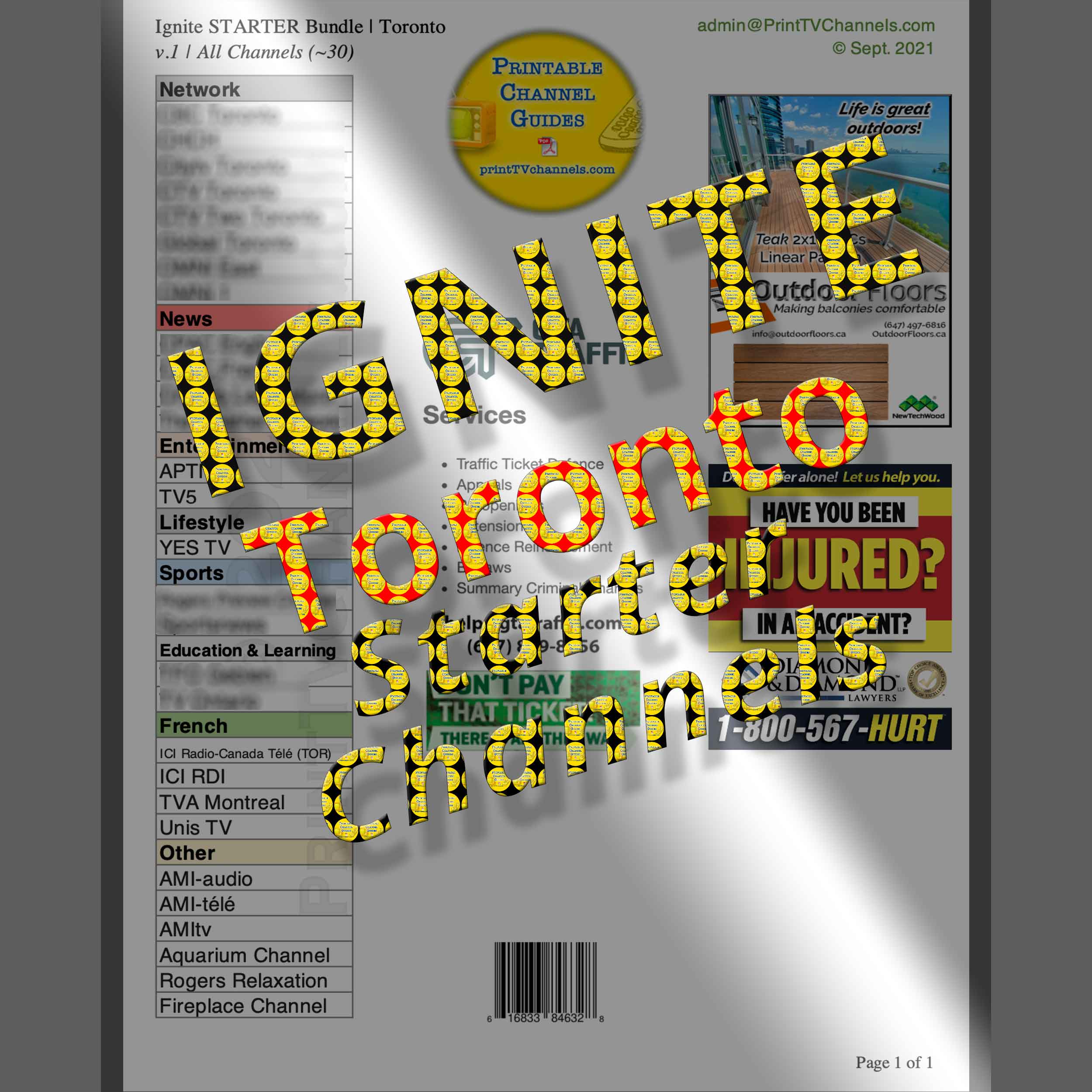 Preview Image: Rogers Ignite STARTER Channels | Toronto | Numeric + Alpha