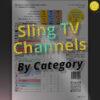 Sling TV channel lineup guide (Dec. 2021) — Sling channel table organized by add-on packages ("extras"). Comparison of all channels in the three plans: Orange, Blue and Orange + Blue. This print-friendly channel guide is free to download.