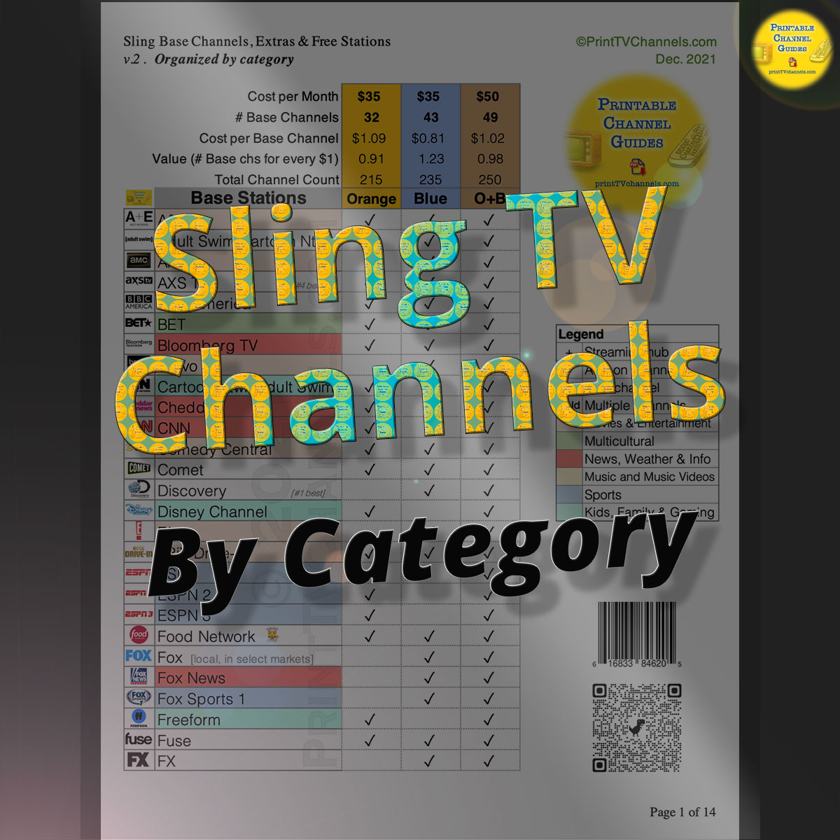 Sling Channels Guide Comparing Sling Orange, Blue and Orange + Blue