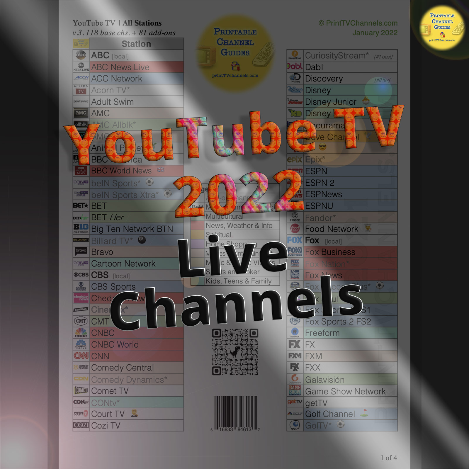 tv streams app channel list