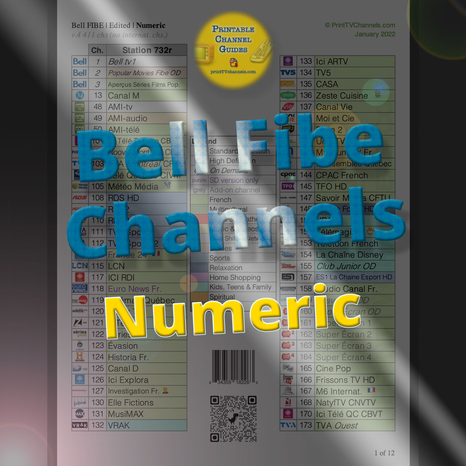 Bell Fibe Channel Lists - Free Printable PDF 2022