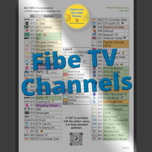 Bell Fibe TV Full Channel List (v.4, February 2022) — All Fibe TV channels arranged numerically (by channel number) in a print-friendly PDF that's free to download.