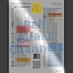 Bell Aliant Channel Guide, Large Print Size. Clean preview of the PDF.