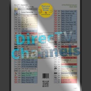 Printable DirecTV channel list as a PDF channel listing that's free to download.