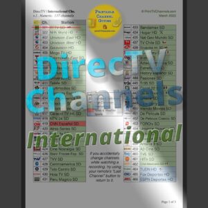 "What channel is Univision on DirecTV" is a common question. We have the answers at Printable TV Channel Lists
