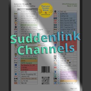Suddenlink TV Channel Guide (clean preview)— Printable list of all Suddenlink channels for Mesquite, Texas (Dallas, TX).  Suddenlink TV Guide List of Stations in a channel lineup guide
