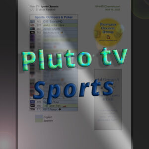 Pluto TV Sports Channels Lineup 2022. As of April 10, 2022, there were 25 sports channels on Pluto TV (four in Spanish). Notable Pluto sports channels include Fox Sports, CBS Sports HQ, MAVTV, MLB, MLS and NFL Channel.