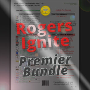 Preview of Rogers Ignite PREMIER FLEX channel lineup guide (v.3, Oct. 2023).