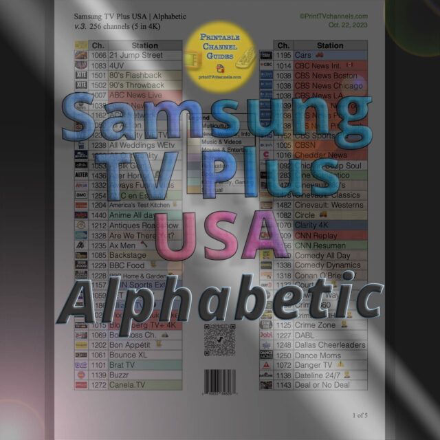 Samsung TV Plus Channel Guide | USA | By Channel Number