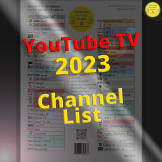 YouTube TV Channel List | Printable YTTV Lineup | Free PDF 2023